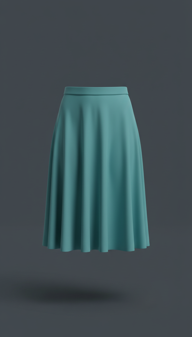Fresh Teal A-Line Skirt