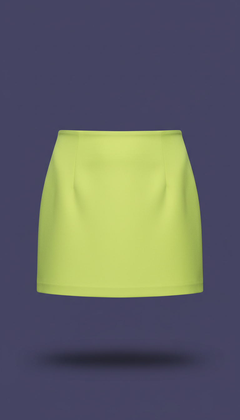 Neon Citrus Coordinating Mini Skirt