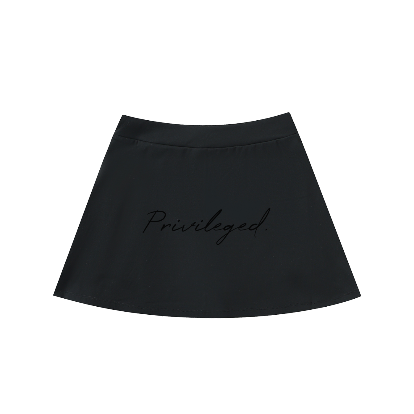 High-Waist Pocketed A-Line Skirt
