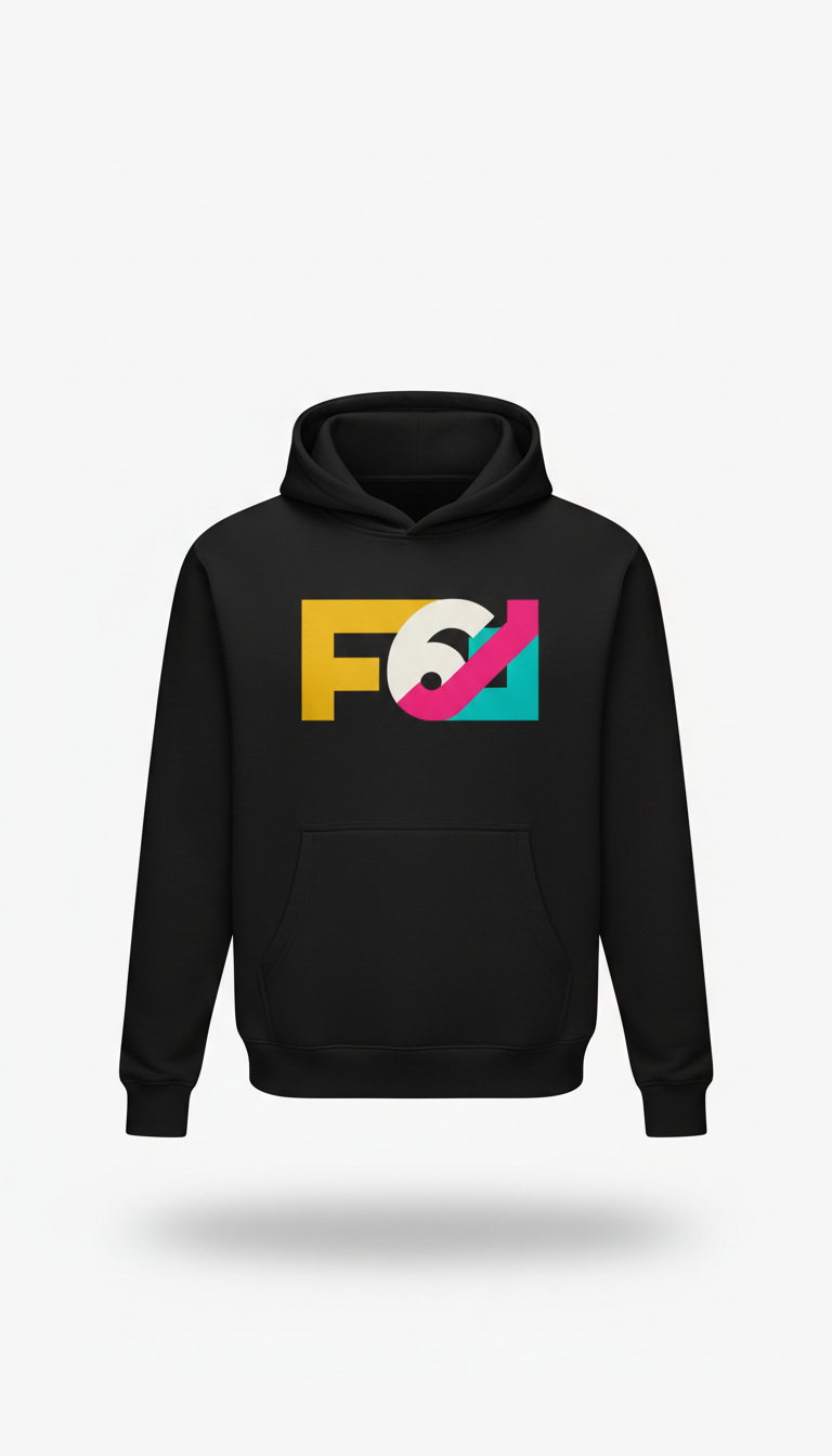 Matte Black Graphic Hoodie