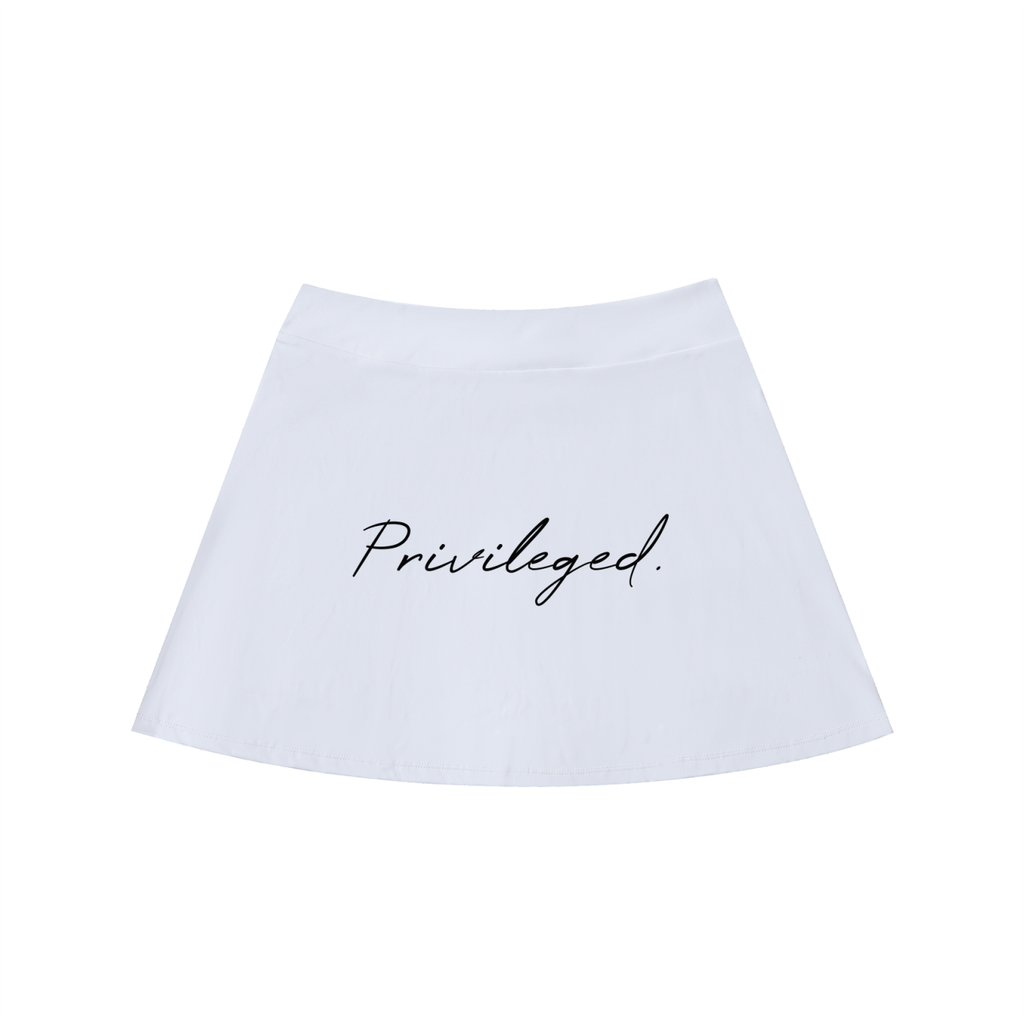 High-Waist Pocketed A-Line Skirt
