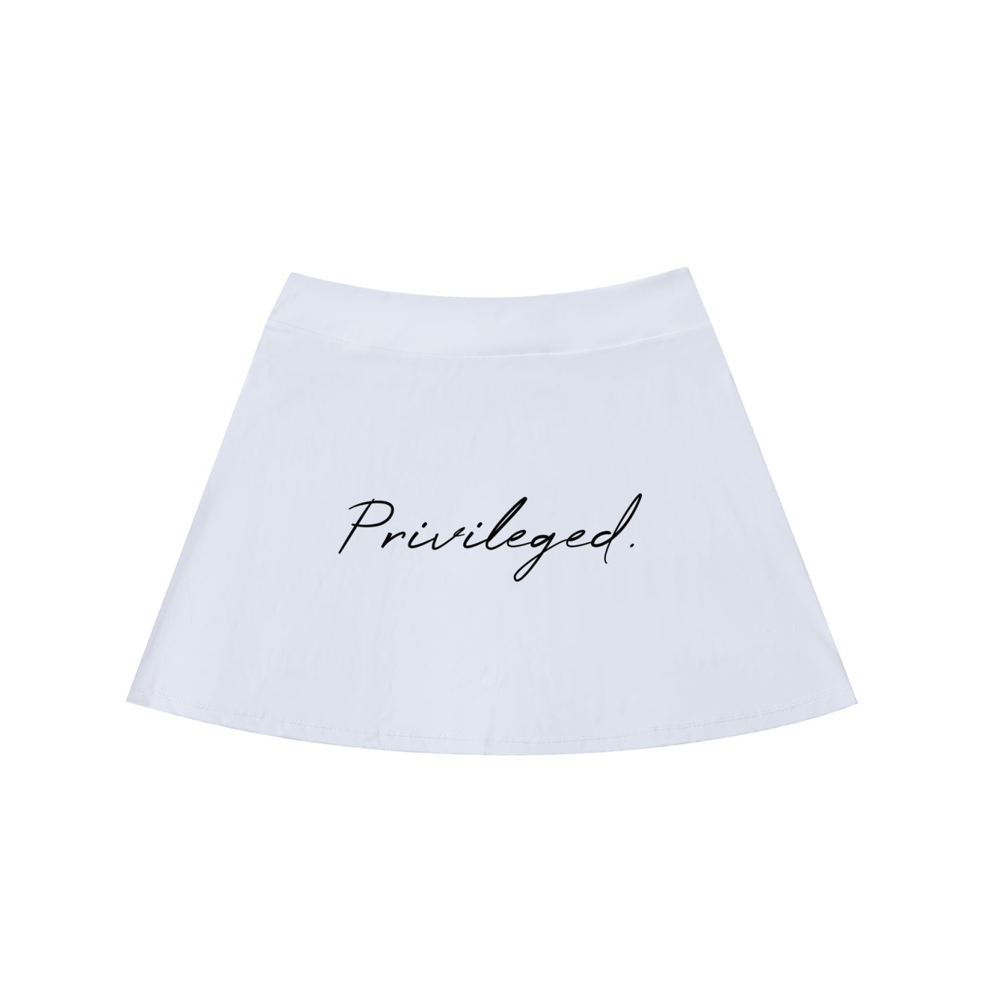High-Waist Pocketed A-Line Skirt
