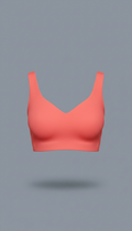 Electric Coral Bra Shirt
