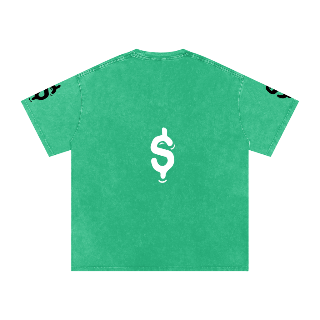 Snow Washed Oversized Cotton T-Shirt