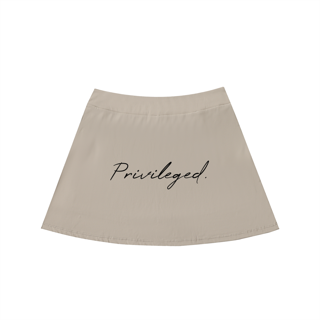 High-Waist Pocketed A-Line Skirt