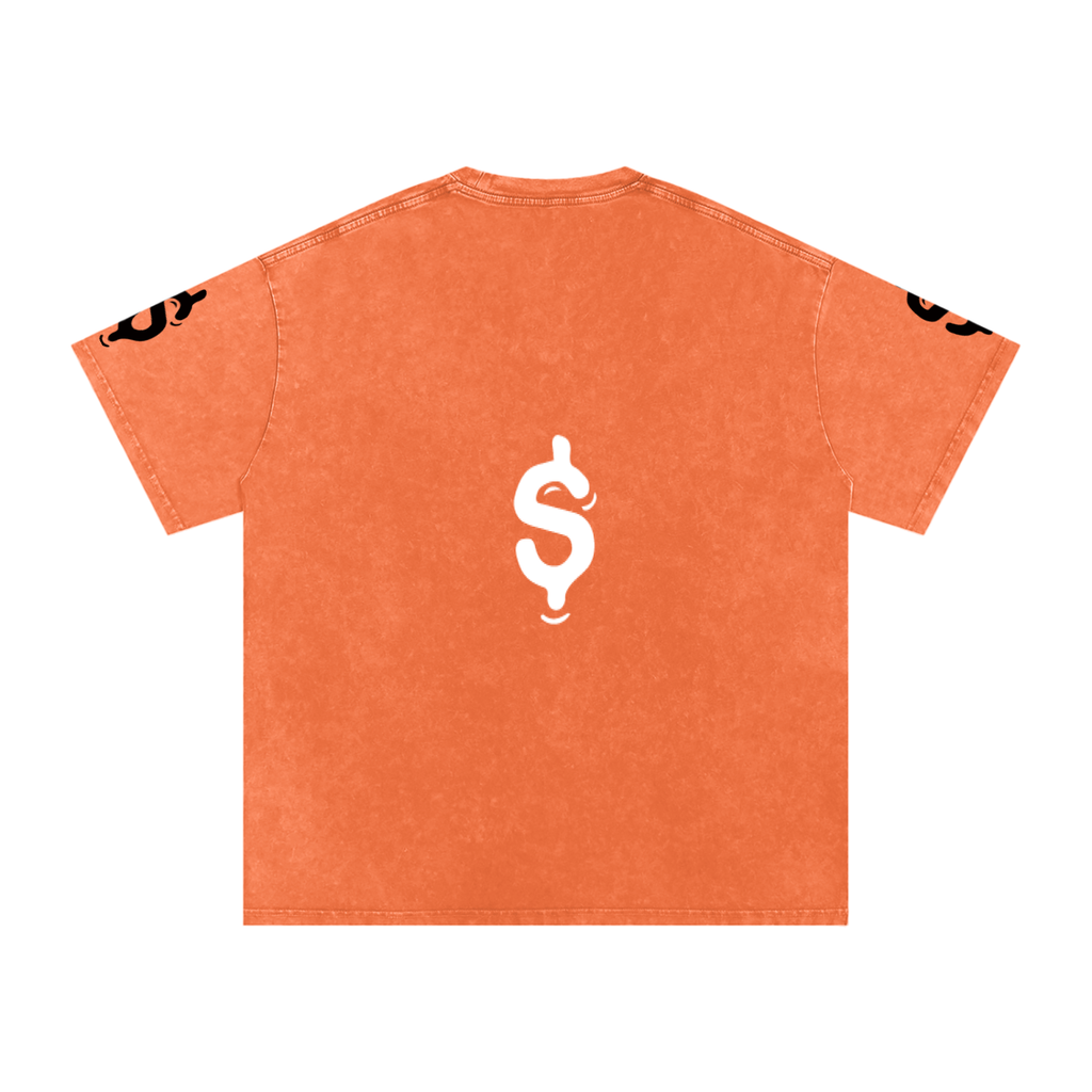 Snow Washed Oversized Cotton T-Shirt